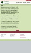How bambenekconsulting.com looks like on a mobile device such as an iPhone.