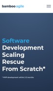 How bambooagile.eu looks like on a mobile device such as an iPhone.
