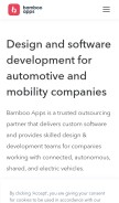 How bambooapps.eu looks like on a mobile device such as an iPhone.