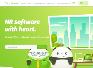 How bamboohr.com looks like on a tablet such as an iPad.