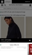 How bananarepublic.eu looks like on a mobile device such as an iPhone.