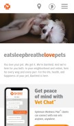 How banfield.com looks like on a mobile device such as an iPhone.