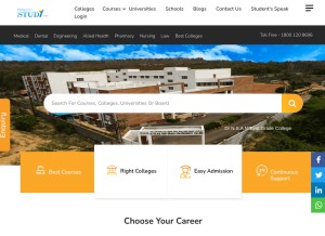 How bangalorestudy.com looks like on a tablet such as an iPad.