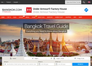 How bangkok.com looks like on a tablet such as an iPad.