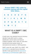 How bank-code.net looks like on a mobile device such as an iPhone.