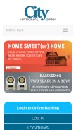 How bankatcity.com looks like on a mobile device such as an iPhone.