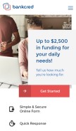 How bankcred.co looks like on a mobile device such as an iPhone.