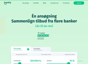 How bankly.dk looks like on a tablet such as an iPad.