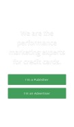 How bankratecreditcards.com looks like on a mobile device such as an iPhone.