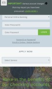 How bankwithmutual.com looks like on a mobile device such as an iPhone.