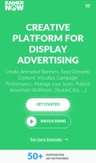 How bannernow.com looks like on a mobile device such as an iPhone.