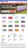 How bannersonthecheap.com looks like on a mobile device such as an iPhone.