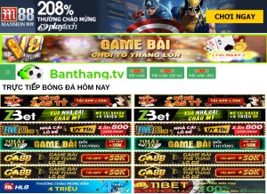 How banthang.tv looks like on a tablet such as an iPad.