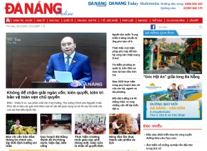 How baodanang.vn looks like on a tablet such as an iPad.