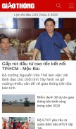 How baogiaothong.vn looks like on a mobile device such as an iPhone.