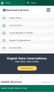 How baptisthealth.net looks like on a mobile device such as an iPhone.