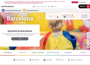 How barcelona.cat looks like on a tablet such as an iPad.