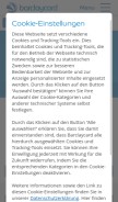 How barclaycard.de looks like on a mobile device such as an iPhone.