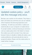 How barclayscorporate.com looks like on a mobile device such as an iPhone.