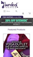 How barefootyoga.com looks like on a mobile device such as an iPhone.