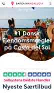 How bargainandalucia.dk looks like on a mobile device such as an iPhone.