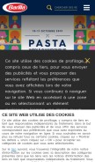 How barilla.com looks like on a mobile device such as an iPhone.