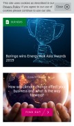 How baringa.com looks like on a mobile device such as an iPhone.