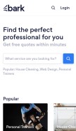 How bark.com looks like on a mobile device such as an iPhone.