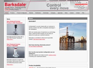 How barksdale.com looks like on a tablet such as an iPad.