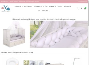 How barnparadiset.se looks like on a tablet such as an iPad.