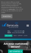 How barracudamsp.com looks like on a mobile device such as an iPhone.