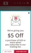 How bartelldrugs.com looks like on a mobile device such as an iPhone.