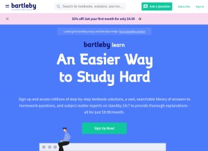 How bartleby.com looks like on a tablet such as an iPad.