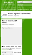 How base64decode.org looks like on a mobile device such as an iPhone.