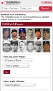How baseball-reference.com looks like on a mobile device such as an iPhone.