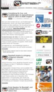 How baseball-softball.de looks like on a mobile device such as an iPhone.