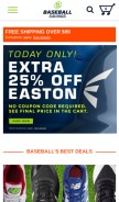 How baseballsavings.com looks like on a mobile device such as an iPhone.