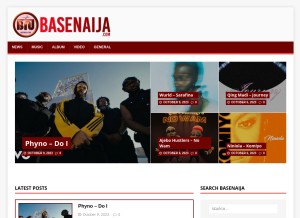 How basenaija.com looks like on a tablet such as an iPad.