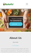 How basketful.co looks like on a mobile device such as an iPhone.