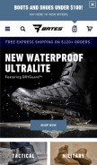 How batesfootwear.com looks like on a mobile device such as an iPhone.