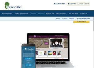 How batesvilletechnology.com looks like on a tablet such as an iPad.