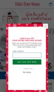 How bathandbodyworks.com looks like on a mobile device such as an iPhone.