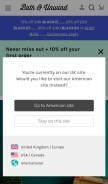 How bathandunwind.com looks like on a mobile device such as an iPhone.