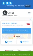 How batimes.com looks like on a mobile device such as an iPhone.