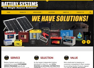 How batterysystems.net looks like on a tablet such as an iPad.