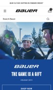 How bauer.com looks like on a mobile device such as an iPhone.