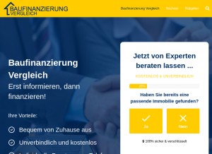 How baufinanzierung-vergleich.info looks like on a tablet such as an iPad.