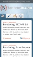 How bavotasan.com looks like on a mobile device such as an iPhone.