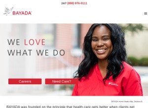 How bayada.com looks like on a tablet such as an iPad.