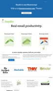 How baydin.com looks like on a mobile device such as an iPhone.